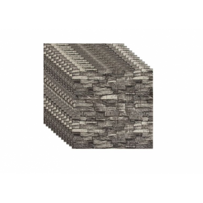 Set 10x Tapet adeziv caramida gri, 77 x 70 cm, spuma moale 3D