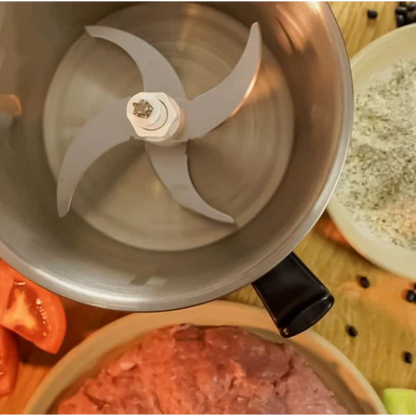 Tocator electric capacitate bol 3L, pentru carne si legume, 4 lame inox, 2 viteze