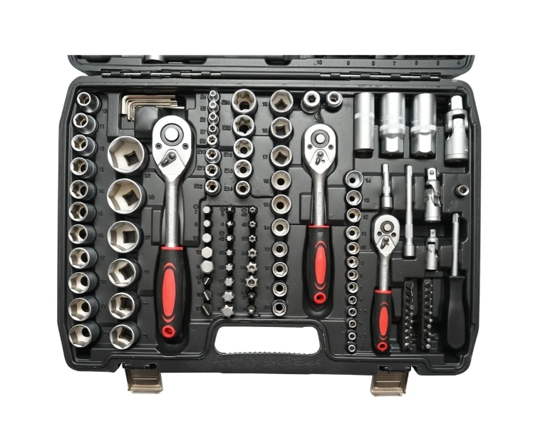 Trusa 172 piese Crom-Vanadium KrafTRoyal, chei clichet, biti, tubulare