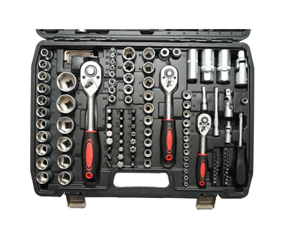 Trusa 172 piese Crom-Vanadium KrafTRoyal, chei clichet, biti, tubulare