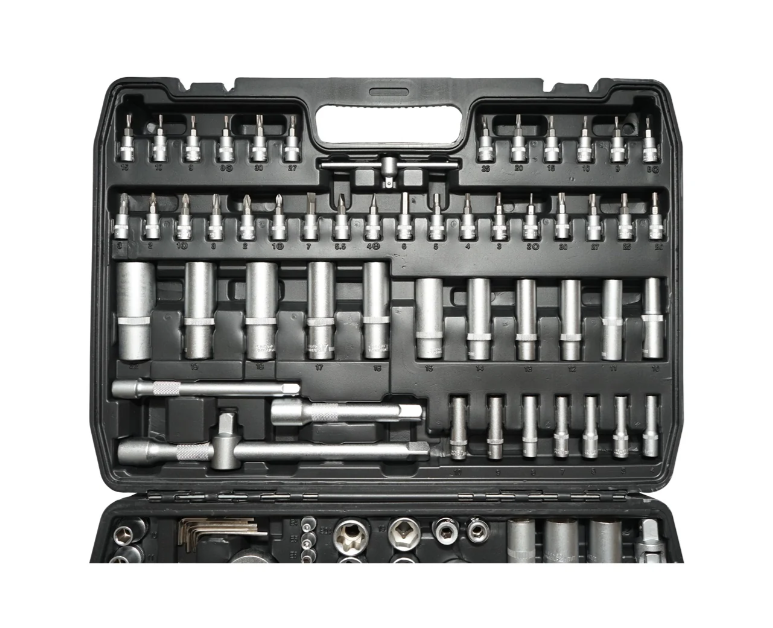Trusa 172 piese Crom-Vanadium KrafTRoyal, chei clichet, biti, tubulare