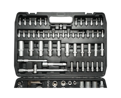 Trusa 172 piese Crom-Vanadium KrafTRoyal, chei clichet, biti, tubulare