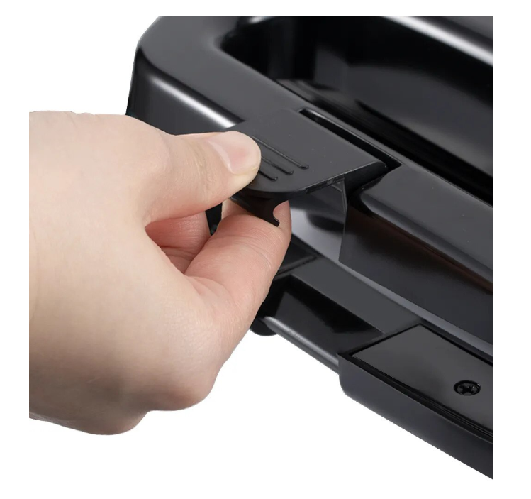 Aparat de Facut Gofre, RAF, 750W, Reglarea Automata a Temperaturii, Negru-Argintiu