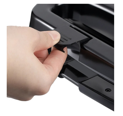Aparat de Facut Gofre, RAF, 750W, Reglarea Automata a Temperaturii, Negru-Argintiu