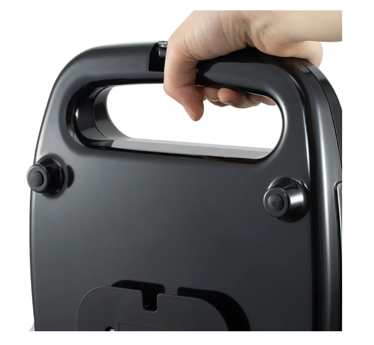 Aparat de Facut Gofre, RAF, 750W, Reglarea Automata a Temperaturii, Negru-Argintiu