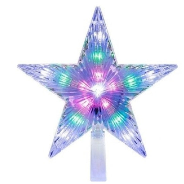 Varf de brad, model stea, multicolor